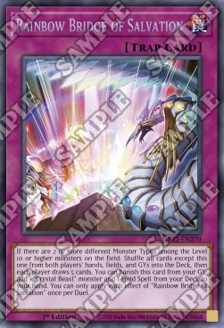 Yu-Gi-Oh! 2022 Tin of the Pharaoh's Gods Mega Pack MP22-EN270 Rainbow Bridge of Salvation Prismatic Secret Rare