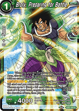 DBS Expansion Set 07: Magnificent Collection - Fusion Hero EX07-06 Broly, Preparing for Battle