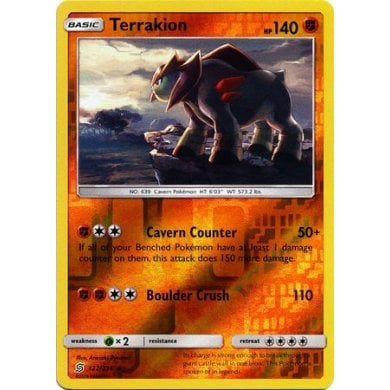 SM Unified Minds 122/236 Terrakion Reverse Holo