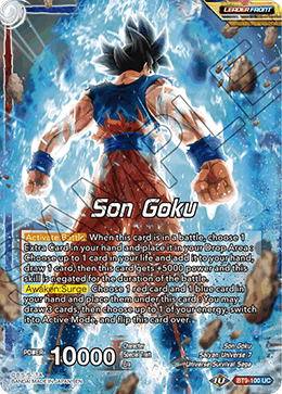 DBS Universal Onslaught BT9-100 Son Goku / Ultra Instinct Son Goku, Limits Surpassed (Leader) Foil