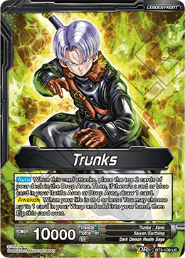 DBS Cross Worlds BT3-108 Trunks / Super Saiyan Trunks, Protector of Time (Leader) Foil