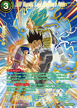 DBS Realm of the Gods BT16-052 SSB Vegeta, Lost Kingdom's Pride SPR