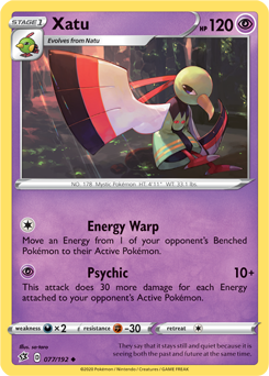 SWSH Rebel Clash 077/192 Xatu Reverse Holo