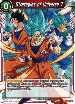 DBS The Tournament of Power TB1-023 Strategies of Universe 7 Foil