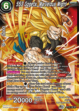 DBS Vicious Rejuvenation BT12-136 SS3 Gogeta, Marvelous Might (SR)