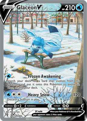 SWSH Evolving Skies 175/203 Glaceon V Alternate Art