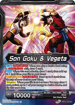 DBS Vicious Rejuvenation BT12-122 Son Goku & Vegeta (Leader)