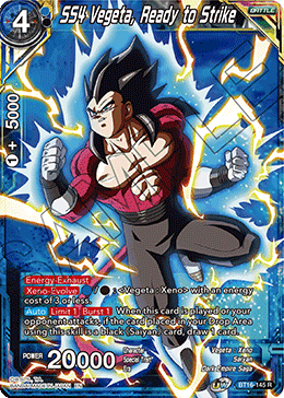 DBS Realm of the Gods BT16-145 SS4 Vegeta, Ready to Strike Foil