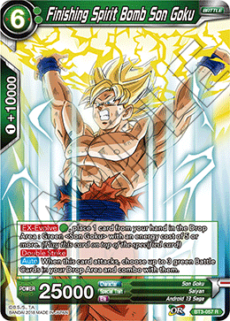 DBS Cross Worlds BT3-057 Finishing Spirit Bomb Son Goku Foil