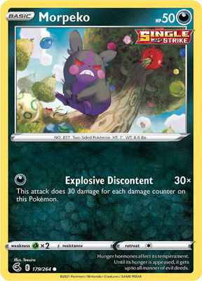 SWSH Fusion Strike 179/264 Morpeko Reverse Holo