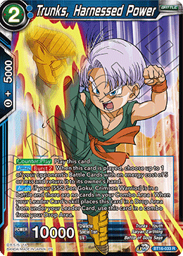 DBS Realm of the Gods BT16-033 Trunks, Harnessed Power Foil