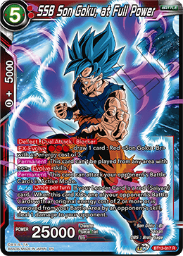 DBS Supreme Rivalry BT13-017 SSB Son Goku, at Full Power Foil