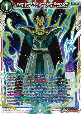 DBS Supreme Rivalry BT13-030 King Vegeta's Imposing Presence (SR)