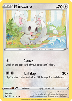SWSH Sword and Shield 145/202 Minccino Reverse Holo