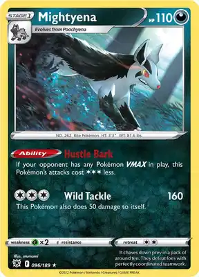 SWSH Astral Radiance 096/189 Mightyena Reverse Holo