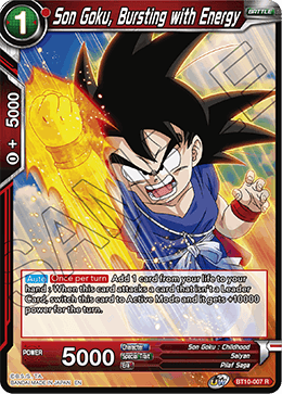 DBS Rise of the Unison Warrior BT10-007 Son Goku, Bursting with Energy