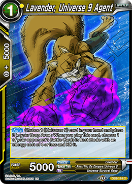 DBS Draft Box 5: Divine Multiverse DB2-114 Lavender, Universe 9 Agent