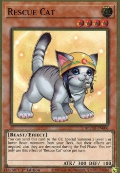 Yu-Gi-Oh! Maximum Gold El Dorado MGED-EN006 Rescue Cat Gold Rare Alternate Art