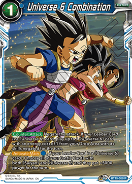 DBS Saiyan Showdown BT15-059 Universe 6 Combination Foil