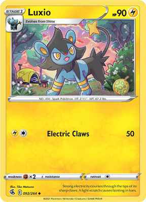 SWSH Fusion Strike 092/264 Luxio Reverse Holo
