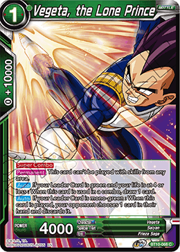 DBS Rise of the Unison Warrior BT10-068 Vegeta, the Lone Prince Foil