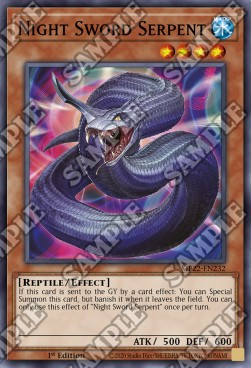 Yu-Gi-Oh! 2022 Tin of the Pharaoh's Gods Mega Pack MP22-EN232 Night Sword Serpent