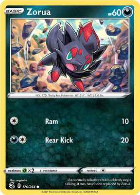SWSH Fusion Strike 170/264 Zorua Reverse Holo