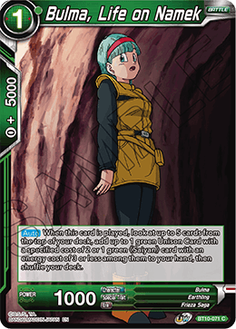 DBS Rise of the Unison Warrior BT10-071 Bulma, Life on Namek