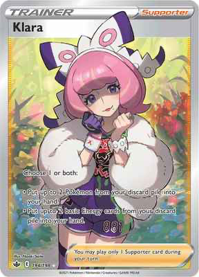 SWSH Chilling Reign 194/198 Klara Full Art