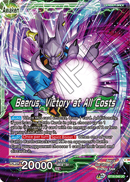 DBS Realm of the Gods BT16-046 Beerus / Beerus, Victory at All Costs (Leader) Foil