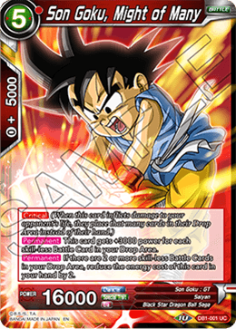 DBS Draft Box 4: Dragon Brawl DB1-001 Son Goku, Might of Many Foil