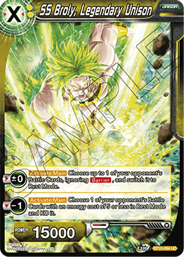 DBS Rise of the Unison Warrior BT10-094 SS Broly, Legendary Unison
