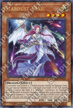 Yu-Gi-Oh! 2022 Tin of the Pharaoh's Gods Mega Pack MP22-EN120 Stardust Trail Ultra Rare