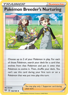 SWSH Darkness Ablaze 166/189 Pokemon Breeder's Nurturing