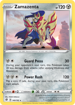 SWSH Rebel Clash 140/192 Zamazenta