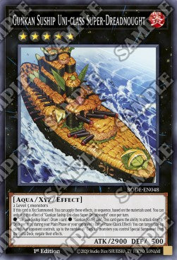 Yu-Gi-Oh! Burst of Destiny BODE-EN048 Gunkan Suship Uni-class Super-Dreadnought Super Rare