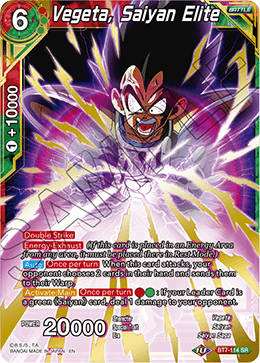 DBS Assault of the Saiyans BT7-114 Vegeta, Saiyan Elite (SR)