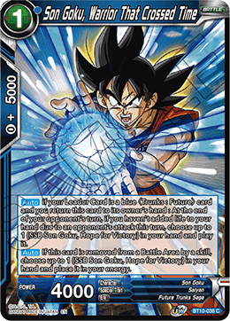 DBS Rise of the Unison Warrior BT10-038 Son Goku, Warrior That Crossed Time Foil