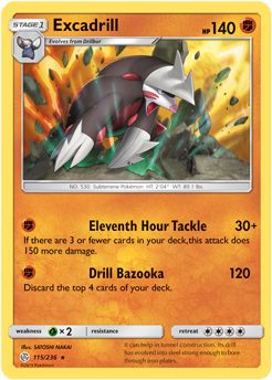 SM Cosmic Eclipse 115/236 Excadrill Reverse Holo