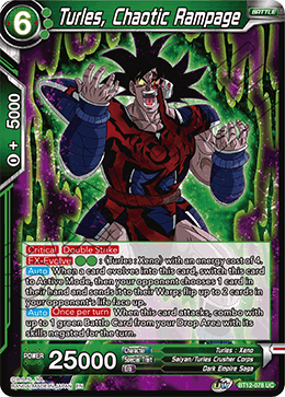 DBS Vicious Rejuvenation BT12-078 Turles, Chaotic Rampage Foil