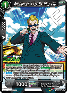 DBS World Martial Arts Tournament TB2-067 Announcer, Play-By-Play Pro Foil