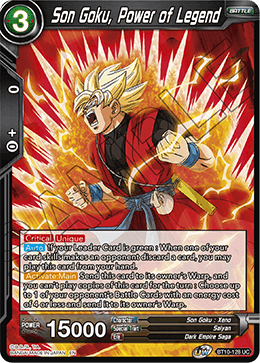 DBS Rise of the Unison Warrior BT10-128 Son Goku, Power of Legend Foil