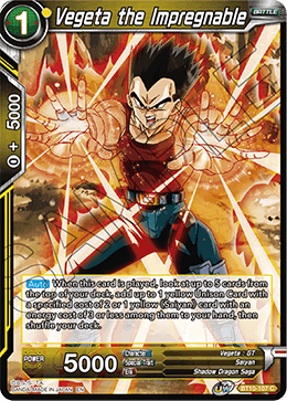 DBS Rise of the Unison Warrior BT10-107 Vegeta the Impregnable Foil