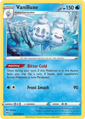 SWSH Darkness Ablaze 047/189 Vanilluxe