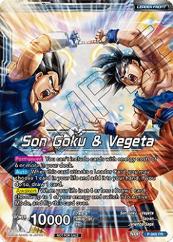 DBS Promotion Card P-069 Son Goku & Vegeta (Leader) Foil