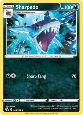 SWSH Fusion Strike 163/264 Sharpedo Reverse Holo