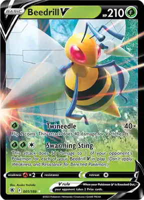 SWSH Astral Radiance 001/189 Beedrill V