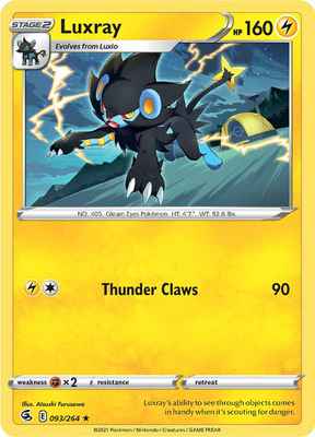 SWSH Fusion Strike 093/264 Luxray Reverse Holo