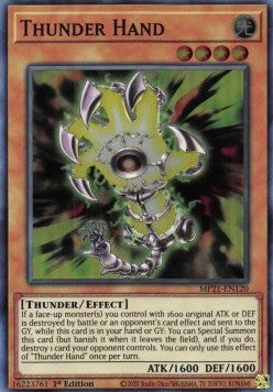 Yu-Gi-Oh! 2021 Tin of Ancient Battles Mega Pack MP21-EN120 Thunder Hand Super Rare