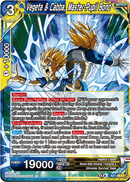 DBS Expert Deck: Universe 6 Assailants XD1-08 Vegeta & Cabba, Master-Pupil Bond Foil